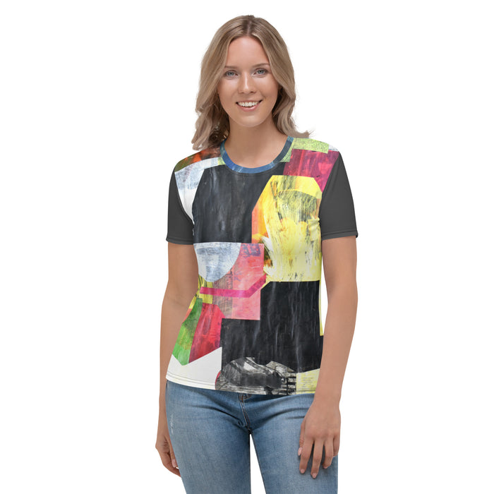Women line of t-shirts by Gartsy. Art printed shirts with artwork and all round  prints
