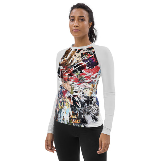 Activewear from GA Gardner for Gartsy. Women 's top, tights for women. Long sleeve top with abstract art print.