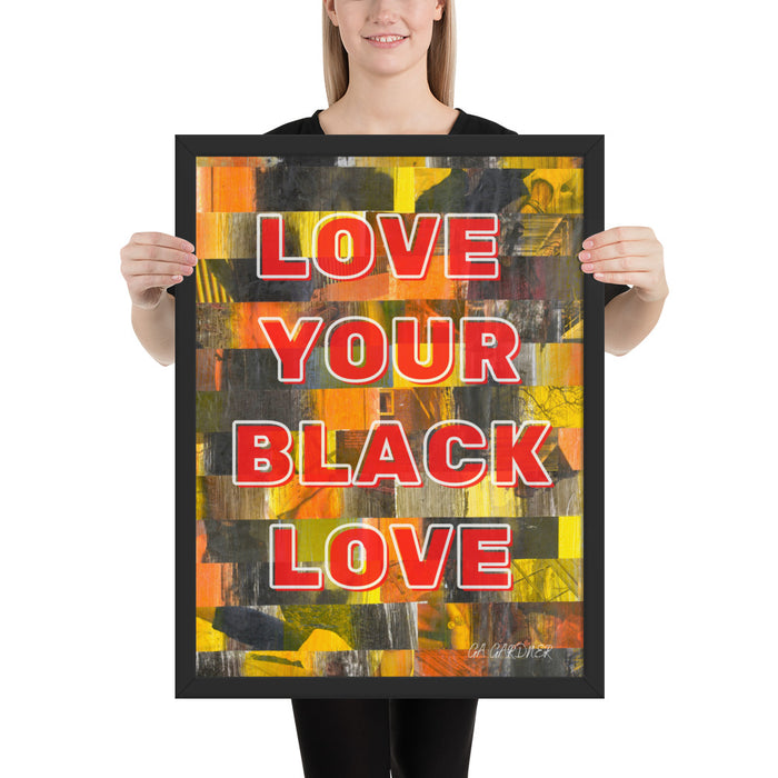 Black Love Framed Inspirational Poster - gartsy.com
