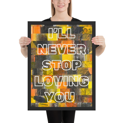 Never Stop Framed Inspirational Poster - gartsy.com