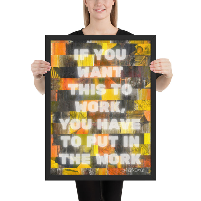 Make this Work Framed Inspirational poster - gartsy.com
