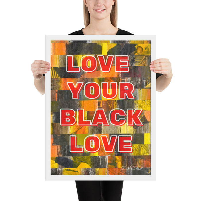 Black Love Framed Inspirational Poster - gartsy.com