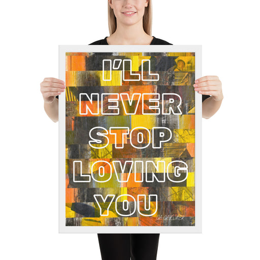 Never Stop Framed Inspirational Poster - gartsy.com